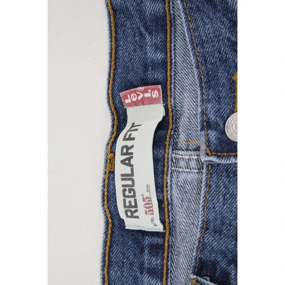 Mens Levis 505 Denim Jeans Regular Fit Medium‎ Wash Blue 36x29 (Tag Size 38x30)